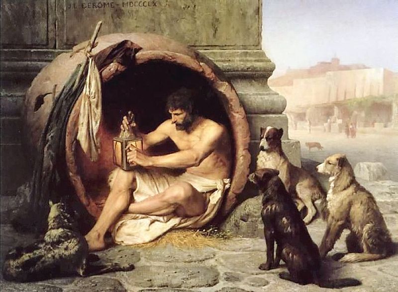 Диоген — самый древний представитель дауншифтеров.