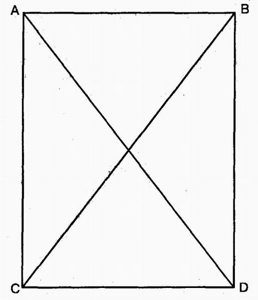 Рис. 9.12. Задача из геометрии. Зная, что ABCD — прямоугольник, доказать, что отрезки AD и ВС имеют одинаковую длину.